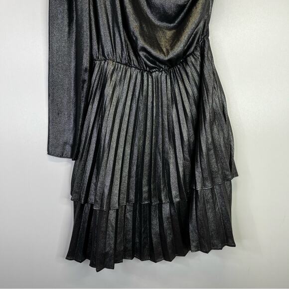 Derek Lam Collective Metallic One Shoulder Mini dress silver - 36 (US 0) - Picture 5 of 13